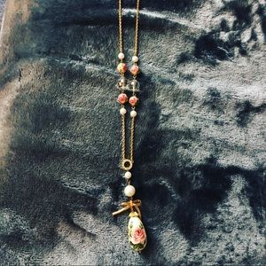 My Flat in London Floral Pearl Long Necklace